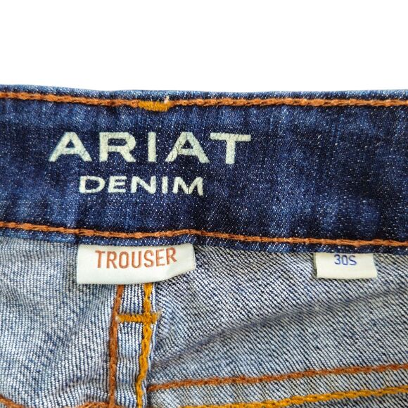 Ariat Trouser Mid Rise Lexie Wide Leg Jeans Size 30 Short Rascal Blue Dark Wash - Picture 3 of 9